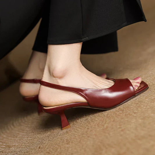 Chiara Genuine Leather Slingback Sandals