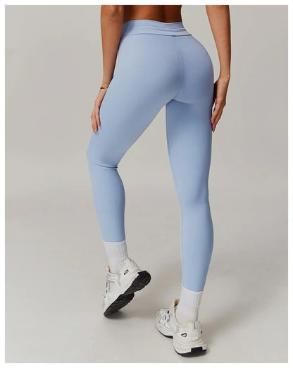 Women Gym Leggings Workout Yoga Sports Pant Stretchy High Waist Straps Leggings Fitness Tights Sports Push Up Activewear Pants