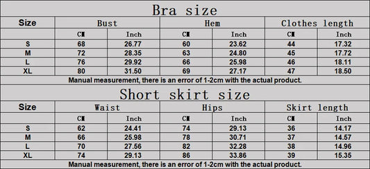 Fitness Tracksuit Yoga Set Women Outfit Gym Clothes Halter Sports Bra Matching Impact Short Skirt 2PCS Workout Sets Sportswear