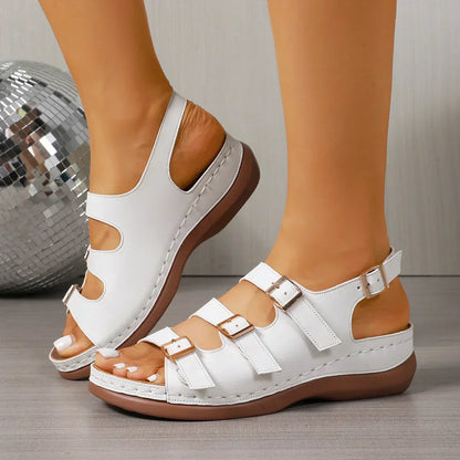 Alina Triple Strap Wedge