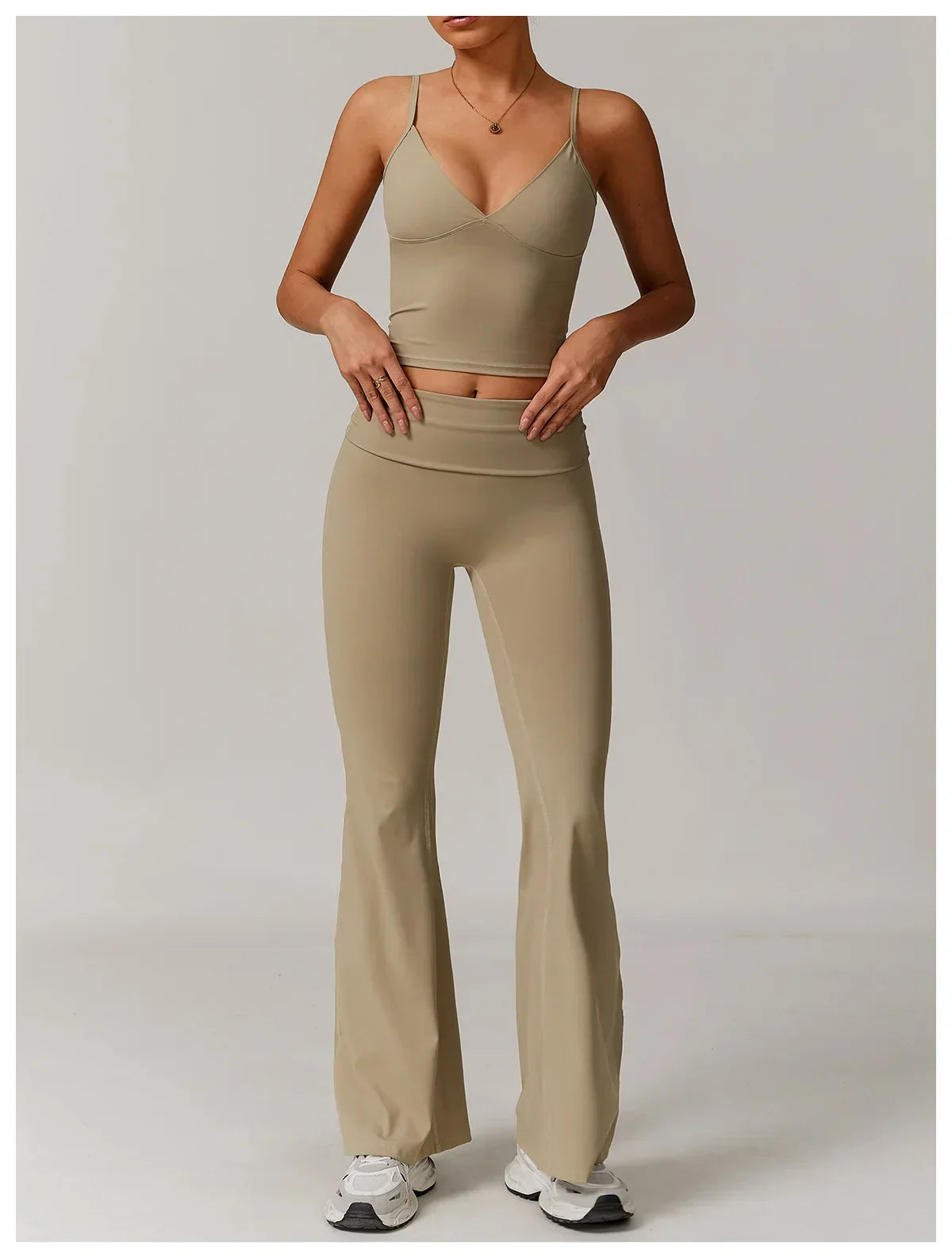Flare Leggings Yoga Pants Women High Waist Wide Leg Yoga Pants Gym Sports Slim Flared Tights Pants Control Tummy Dance Trousers