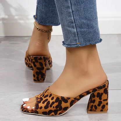 Leopard Lux Sandals