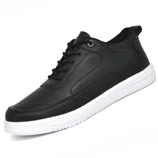 Matteo Leather Canvas Sneakers – Lightweight Breathable Fit for Men