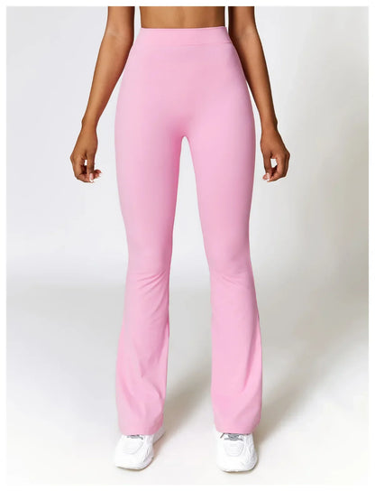 V-shaped Hip Yoga Pants Flare Leggings Women High Waist Wide Leg Pants Women Gym Fitness Sports Flared Pant Dance Trousers